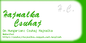 hajnalka csuhaj business card